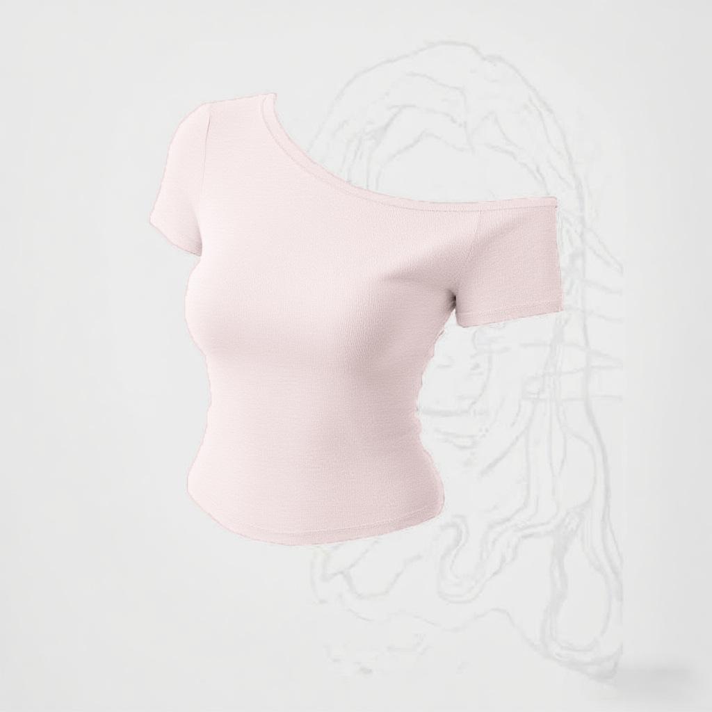 Хлопковая футболка с рубчиком, летняя, с открытыми плечами, женская, облегающая, летняя, с коротким рукавом, женская, сексуальная, базовая, корейский шик