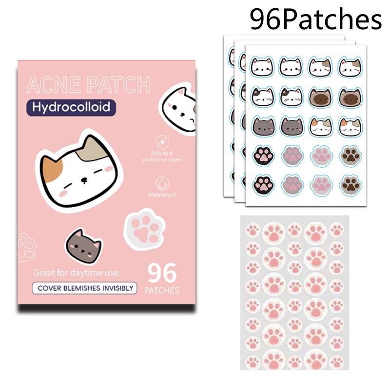 96 шт. пластырь от прыщей Cat's Paw, средство для удаления прыщей, средство для устранения пятен, маска для лица, уход за кожей, скрытый прыщ