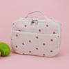 Women Corduroy Insulated Cooler with Interior Pockets Lunch Bag Zipper Closure Lunch Case Lunch Container for Work School