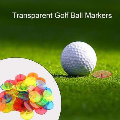 50/100/150 шт. Маркеры для мячей для гольфа, хорошо видимые, разноцветные, прозрачный пластик, 24 мм, для обозначения положения мяча