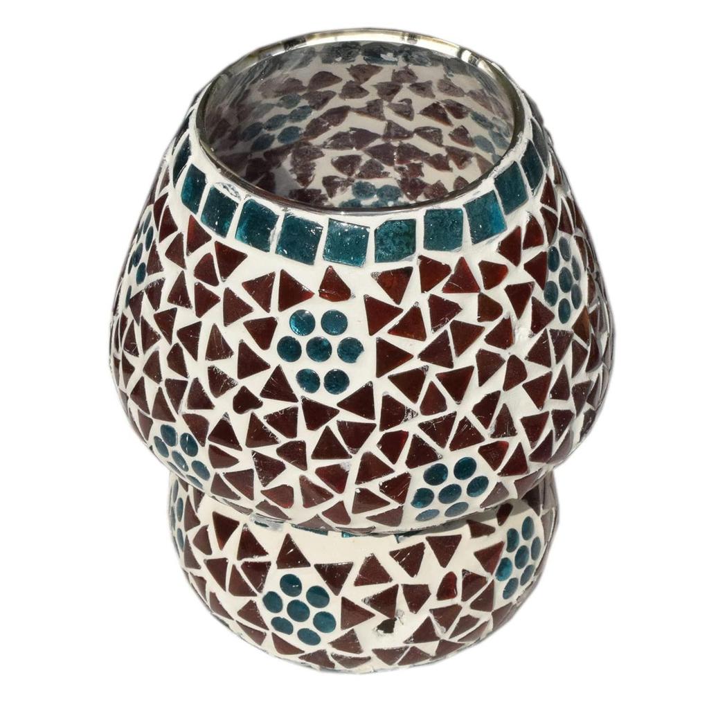 Мозаичная стеклянная лампа в форме гриба для украшения дома/офиса/фестиваля (Лампа в комплект не входит) (Настольные лампы 17см)