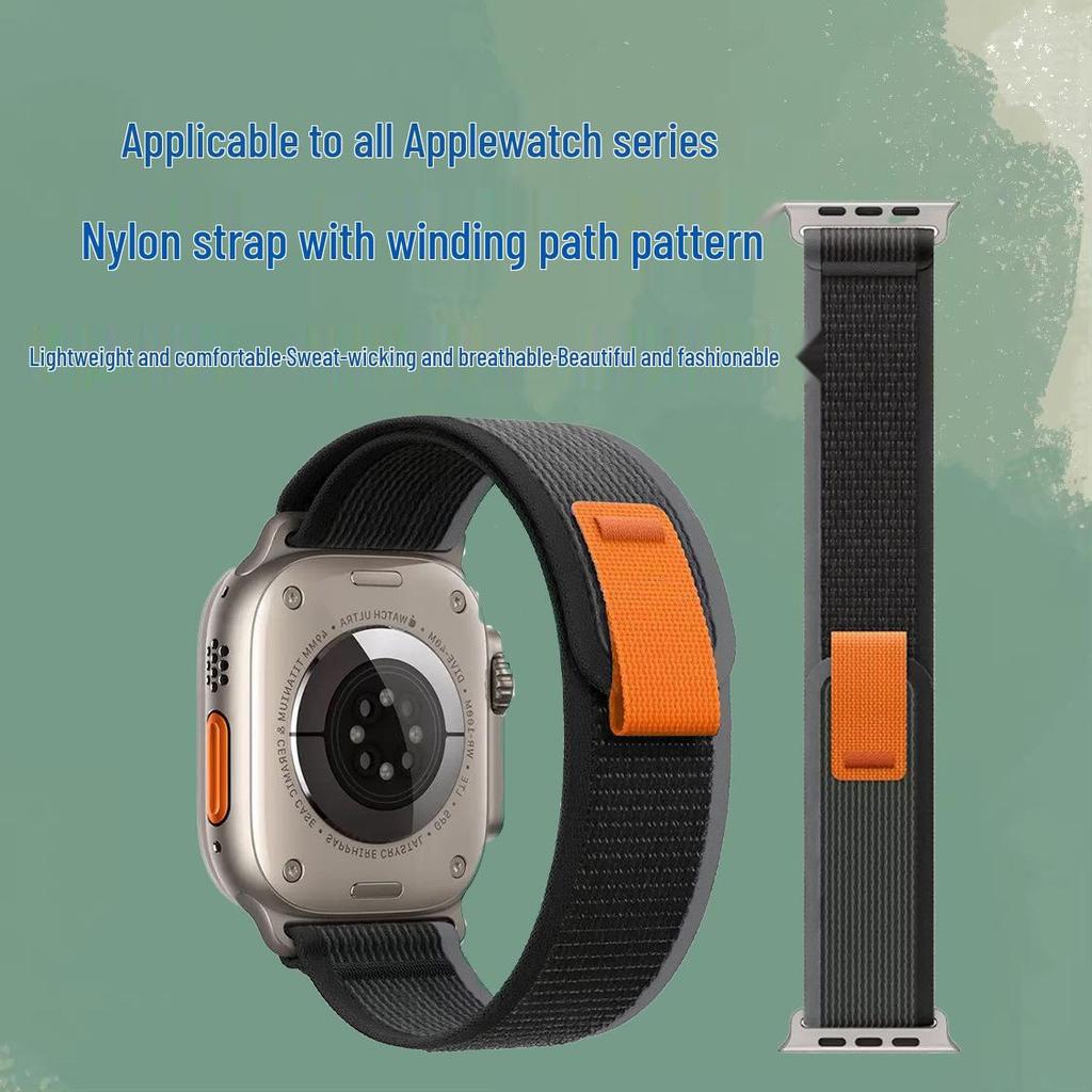 Compatible Apple Watch Series 10 Trail Loop Nylon Sport Band