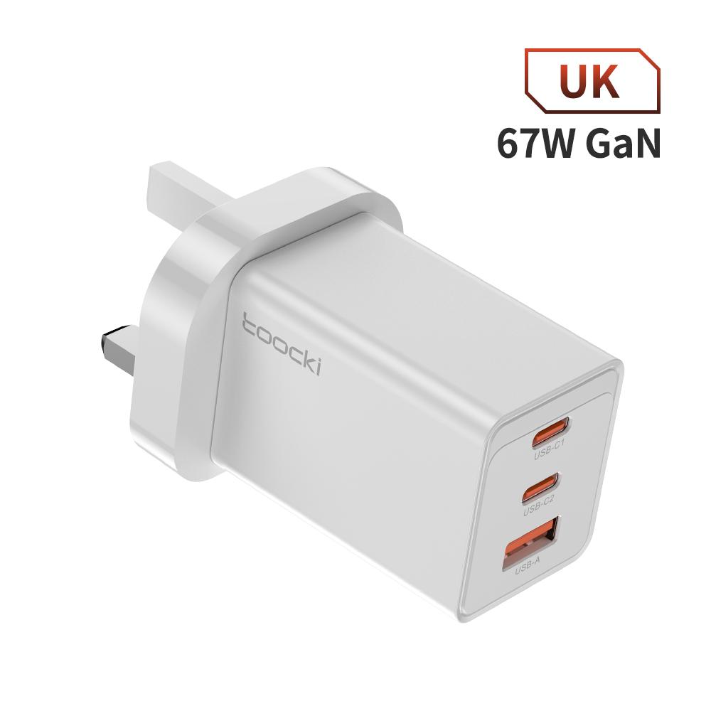 Toocki 65W GaN USB C Charger 67W Quick Charge 4.0 3.0 QC4.0 QC PD 3.0 USB-C Type C Fast USB Charger For iPhone 14 13 Pro MacBook