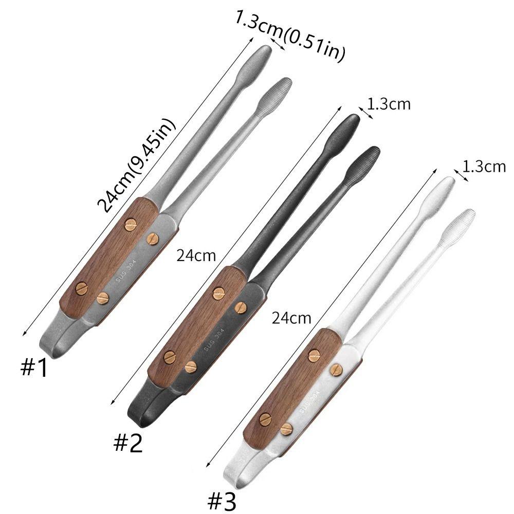 Anti-scalding 304 Stainless Steel BBQ Tongs Anti-slip Barbecue Tool Steak Clip Home Cooking