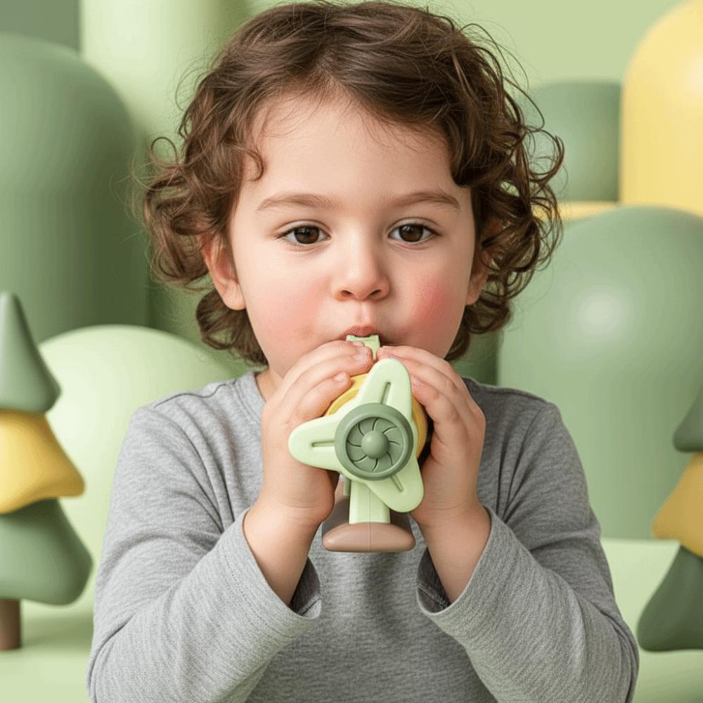 Airplane-Shaped Kids Whistle Toy Cartoon Pattern Music Toy Cute Airplane Whistle  Kids Gift