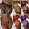 European and American Split Swimsuit Sexy Swimsuit Solid Color Low Waist Bikini