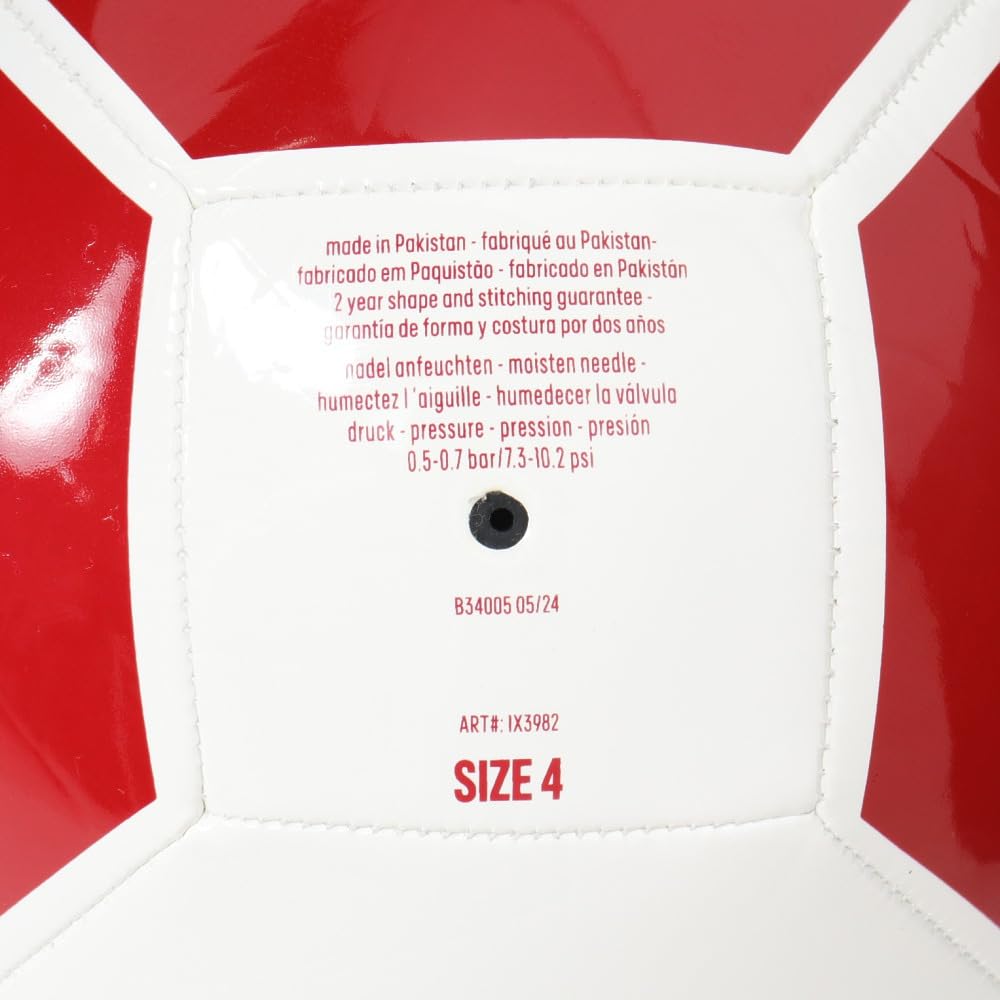 Футбольный мяч Adidas размер 4 EPP Club AF4935WR x (Белый Красный/4/Младший)