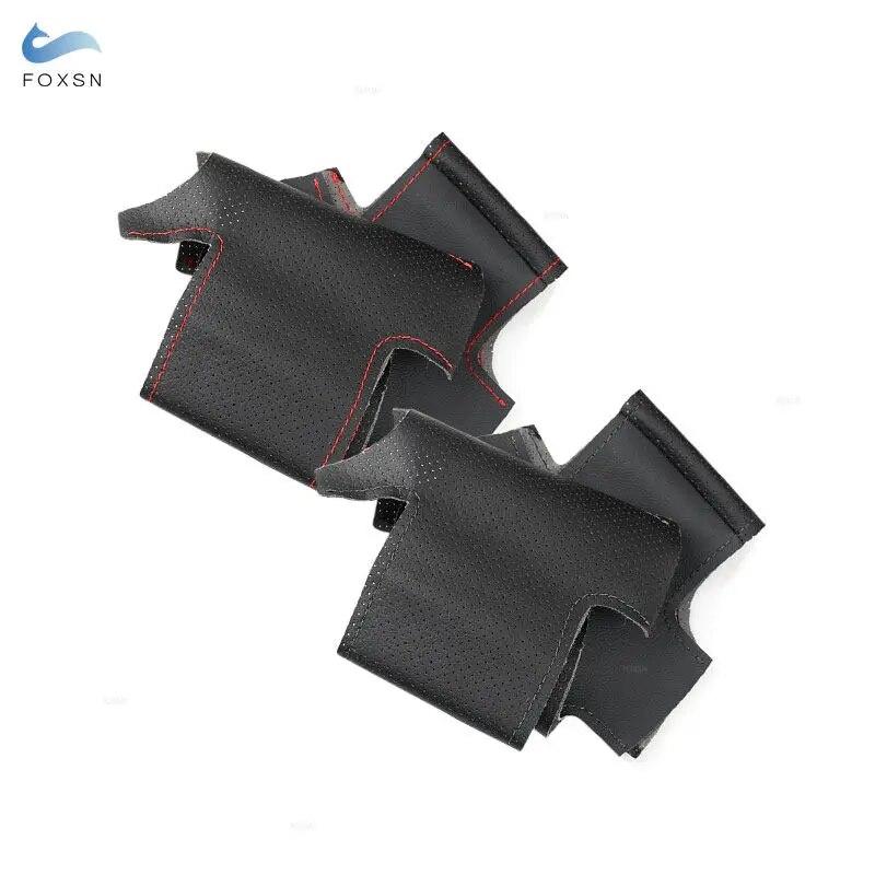 Оплетка на руль для Honda City 2002-2008 Civic 2002-2005 Fit Jazz 2001-2005 Автомобильный руль с перфорированным кожаным чехлом