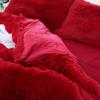 3 Pieces / Set of Luxury Plush Artificial Blanket Bedding Set Winter Warm Pillowcase Quilt Cover
