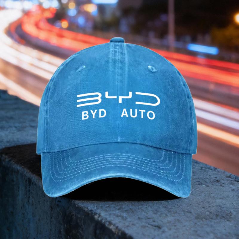 Кепка для BYD Логотип Автомобиля Винтажная Стиранная Бейсболка для Бега Ходьбы Кемпинга Несколько Цветов Доступны Идеальный Подарок для Родителей