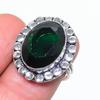 Кольцо из серебра 925 пробы с хромдиопсидом ручной работы, размер 7 J8J47