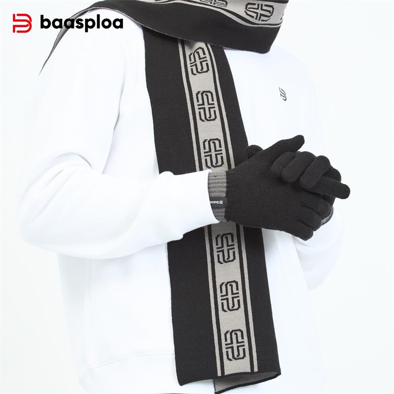 BAASPLOA Зимние перчатки теплые удобные модные универсальные мужские и женские перчатки для отдыха на открытом воздухе с защитой от замерзания