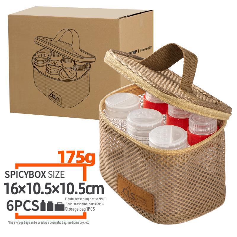 Набор мини-бутылок для приправ CLS: Переносная банка для специй на 6 предметов для кемпинга, барбекю и хранения на кухне