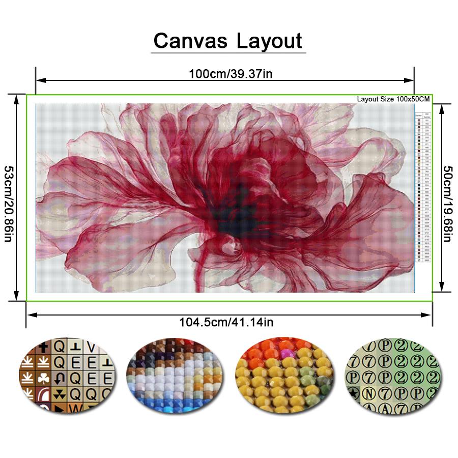 Diamond Mosaic Abstract Flower Large Size Diy Diamond Painting Full Square Round Drill Floral Jewelry Cross Stitch Kits Wall Decor