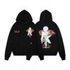 Unisex Oversized Hooded Sweatshirt With Tropical Palm Print Streetwear Cotton Fleece Pullover Winter
