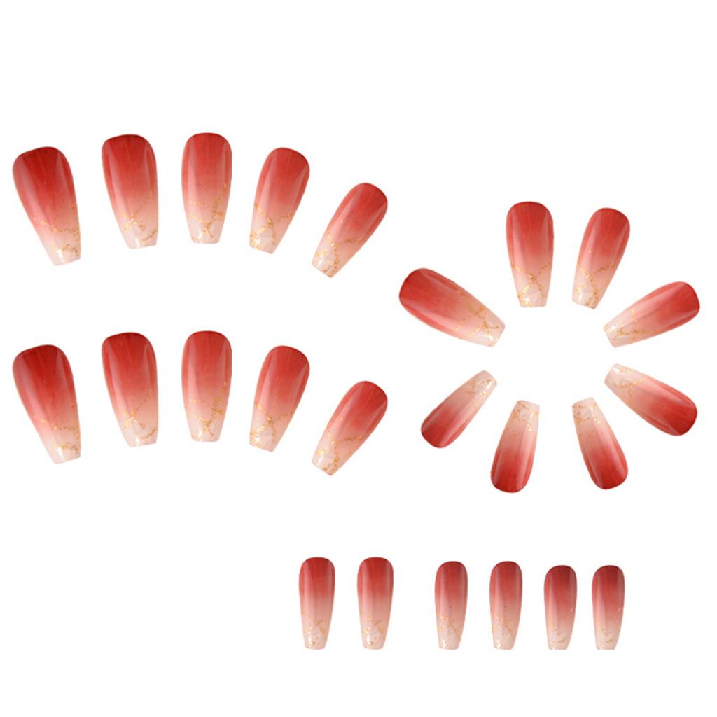 24Pcs French Style False Nails Nail Art Artificial Nails Full Cover False Nails Press On Nails Artificial Manicure Tool Nail Tip