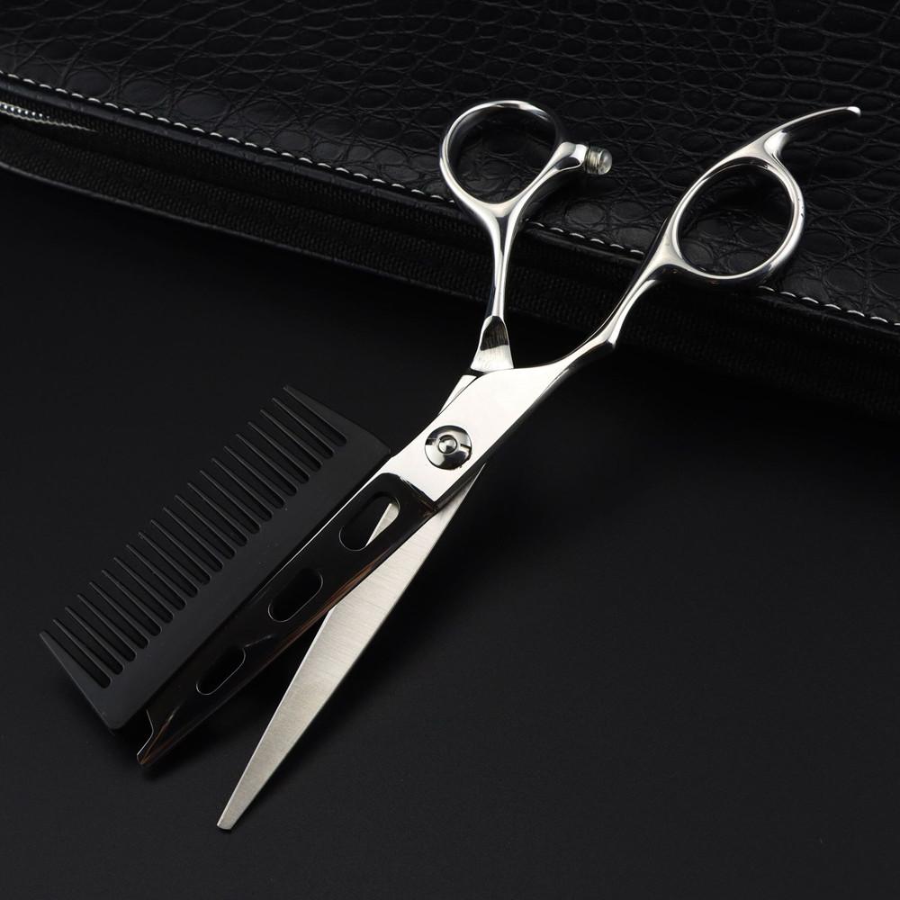Профессиональные ножницы Jp440C 6 '' для левой руки, серебристые, 2 в 1, с расческой, ножницы для стрижки, парикмахерские ножницы
