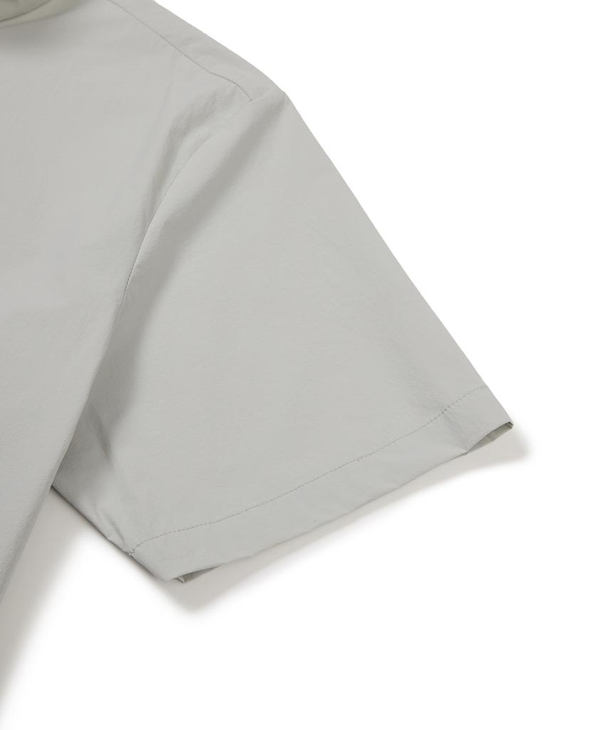 Snowpeak Apparel Тонкий Технологичный Тканый Анорак с Воротником-стойкой и Коротким Рукавом Светло-серый (S24Mmsan34)
