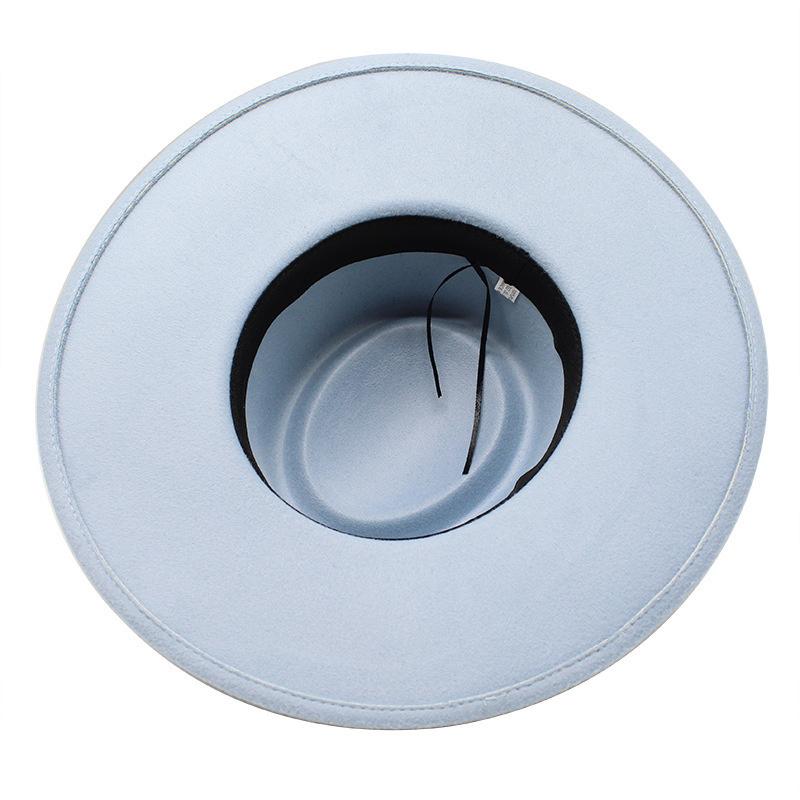 Шляпа Мягкая шляпа-федора для женщин 9,5 см с широкими полями платье Мужская кепка валяная шляпа Панама церковная свадьба классическая мужская шляпа с полосой Sombreros De Mujer