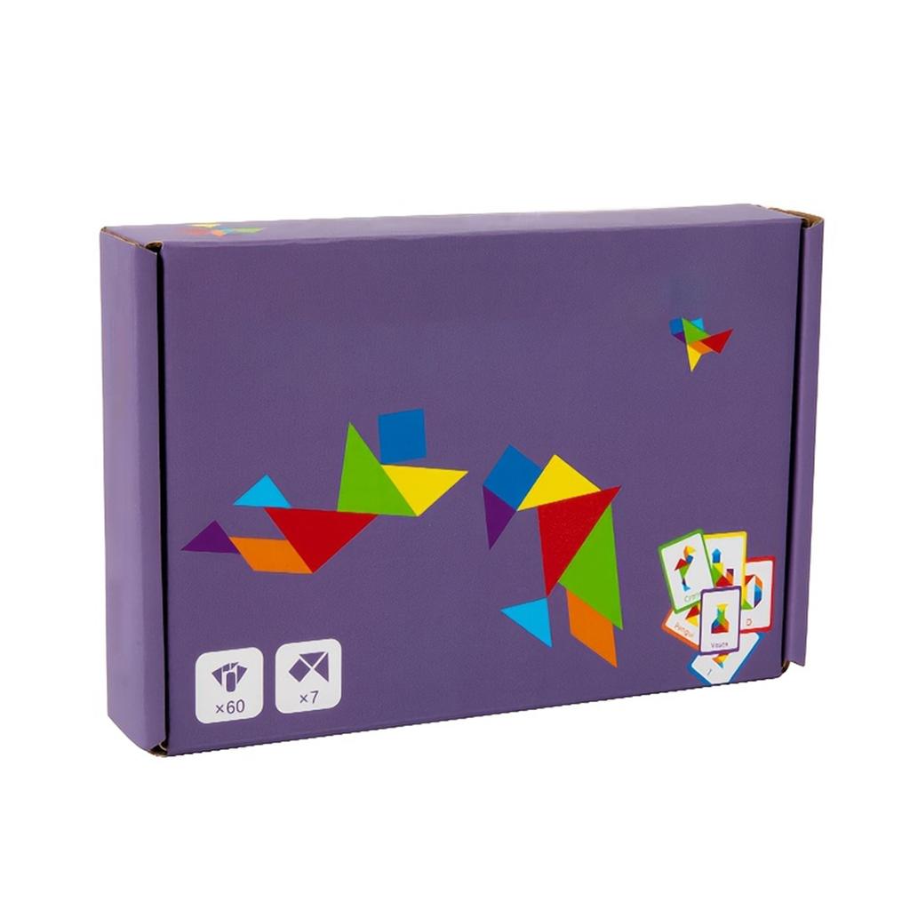 Wooden Tangram Puzzle Toys, Geometric Shape Toys, Parent Child Interactive Educational Toys, Holiday Gifts And Birthday Gifts.
