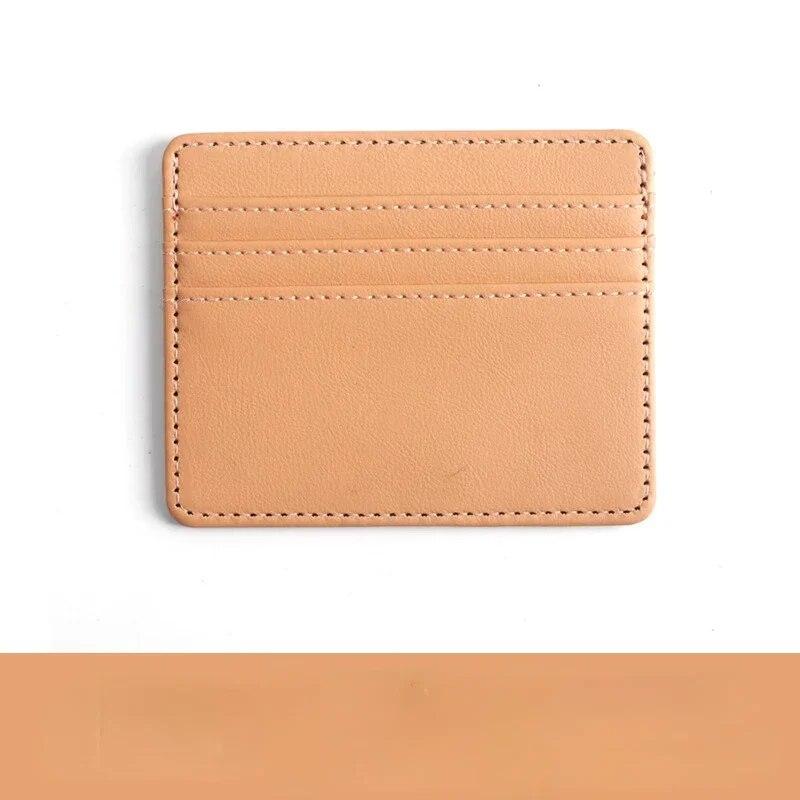 1 шт., держатель для удостоверений личности из искусственной кожи, яркий цвет, банковская коробка для кредитных карт, тонкий чехол для карт с несколькими слотами, кошелек для женщин и мужчин, чехол для визитных карточек