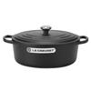 Le Creuset SIGNATURE Фирменная Овальная Кокотница 27 см Овальная Кокотница Черный Матовый Черный Кастрюля Новая Жизнь [Le Creuset] Двуручная [Товар]