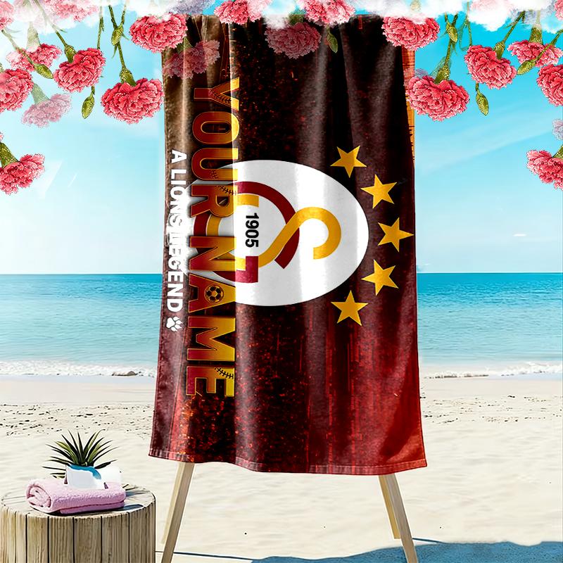 Custom Name,Galatasaray S.K Print Beach Towel, Large Soft Quick Dry Towel for Beach Camping Swimming