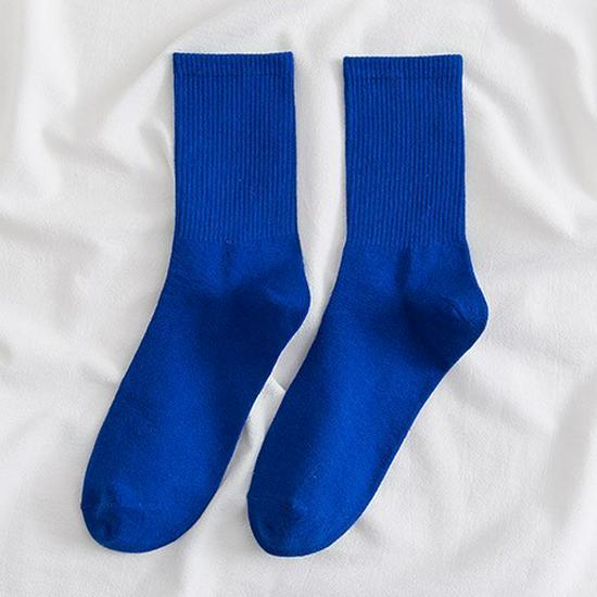 Women's Colorful Mid-Calf Cotton Socks - Korean-Style, Sweat-Absorbent, Odor-Resistant, Thin Slouch Socks for Spring and Autumn