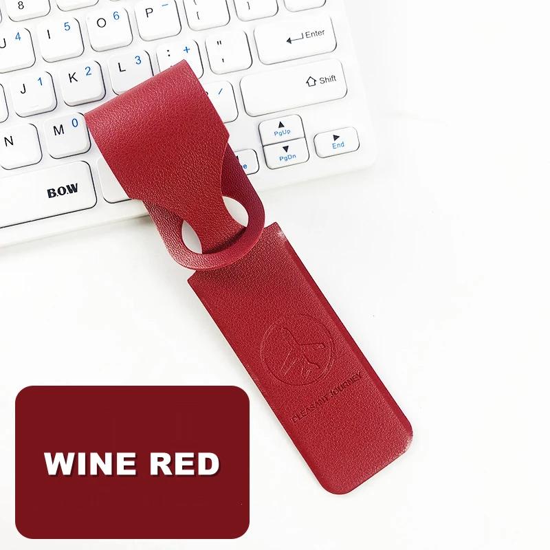 1PC PU Leather Luggage Tag Creative Baggage Suitcase Identifier ID Addres Holder Boarding Tags Portable Label Travel Accessories