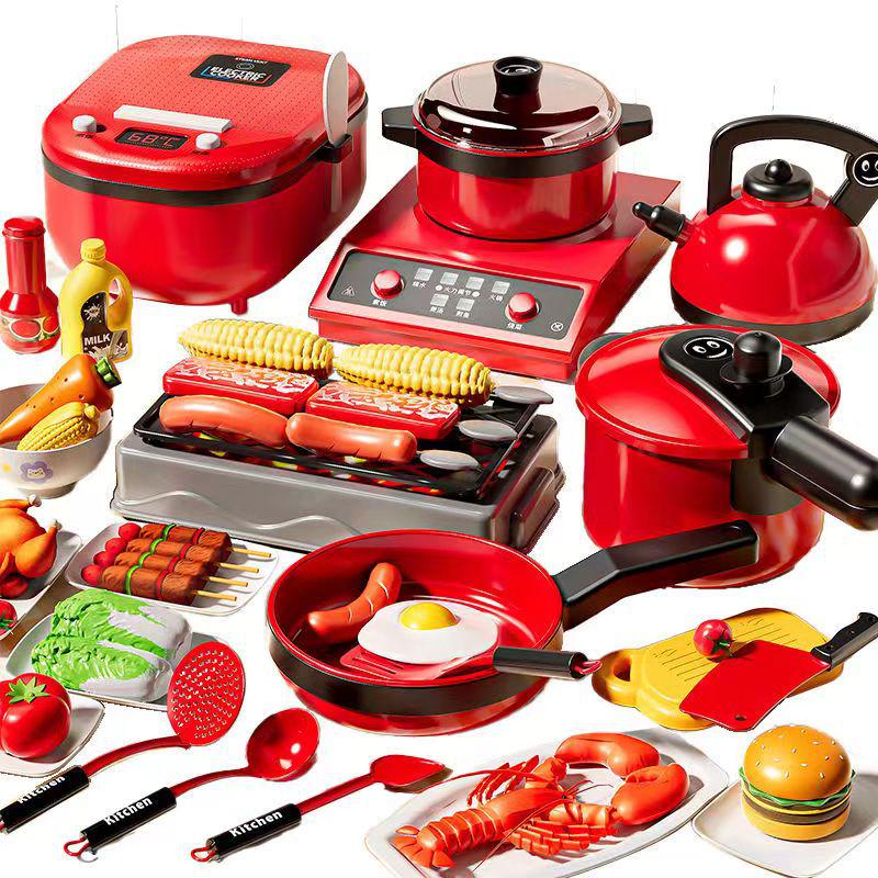 Мини Кухонный Игровой Набор: Детская имитация кухонной посуды с разрезаемыми фруктами