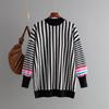 Women's Long Sleeve Striped Sweaters Casual Crewneck Ribbed Knit Pullover Tops for Women Fall Chunky Oversize Sweater Loose Fit Knitted Jumper