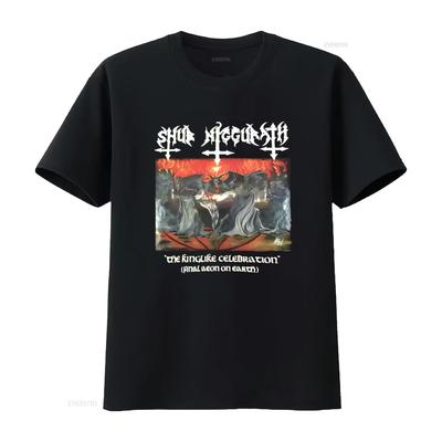 SHUB NIGGURATH Королевское Празднование Футболка XL Блэк-метал Группа винтажная Стиранная Дышащая Повседневная мужская Удобная Унисекс