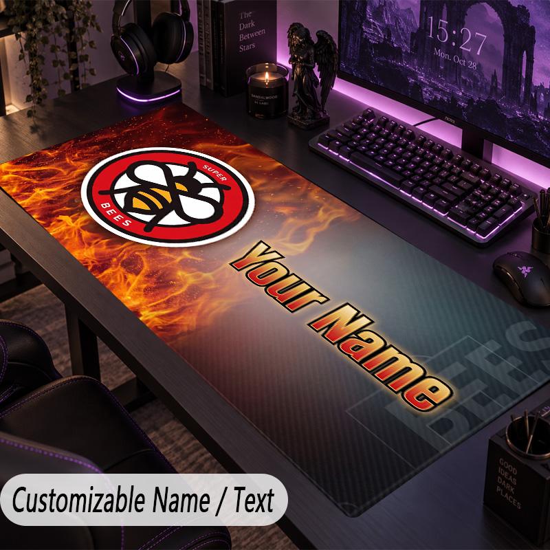 Custom Text Big Mousepad, Extended Desk Pad For Laptop Work GameBrentford Football