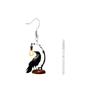 Simple Gothic Acrylic Earrings 2D Flat Dangle Earrings Crow Pendant Earrings  Women Accessories
