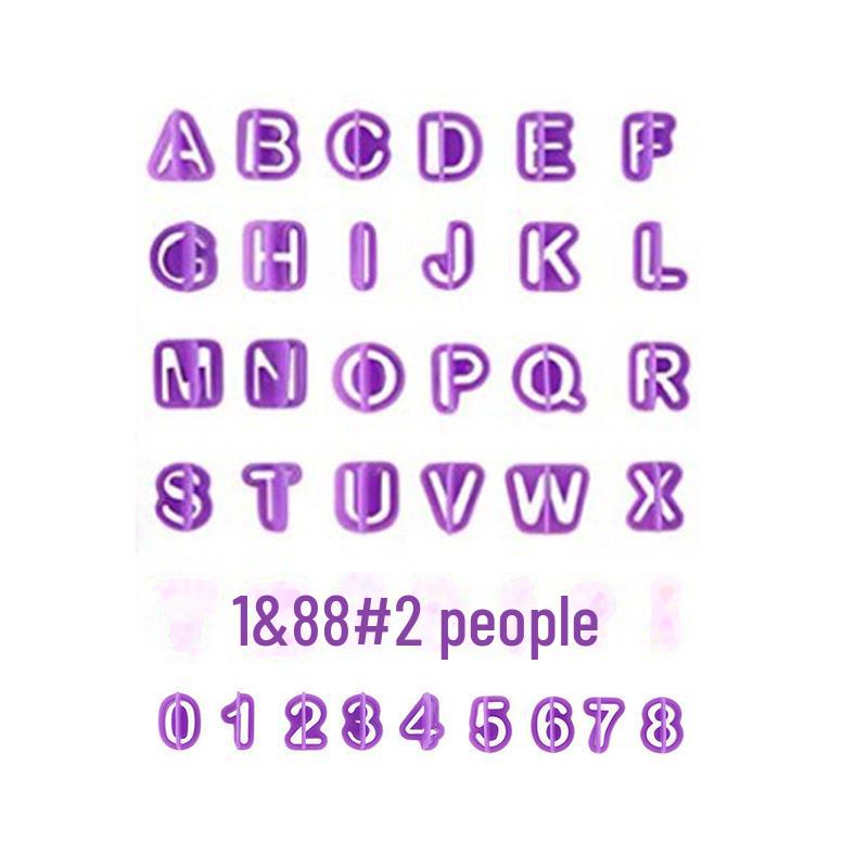 40-Piece Alphanumeric & Symbol Cookie Fondant Decoration Mold Baking Set