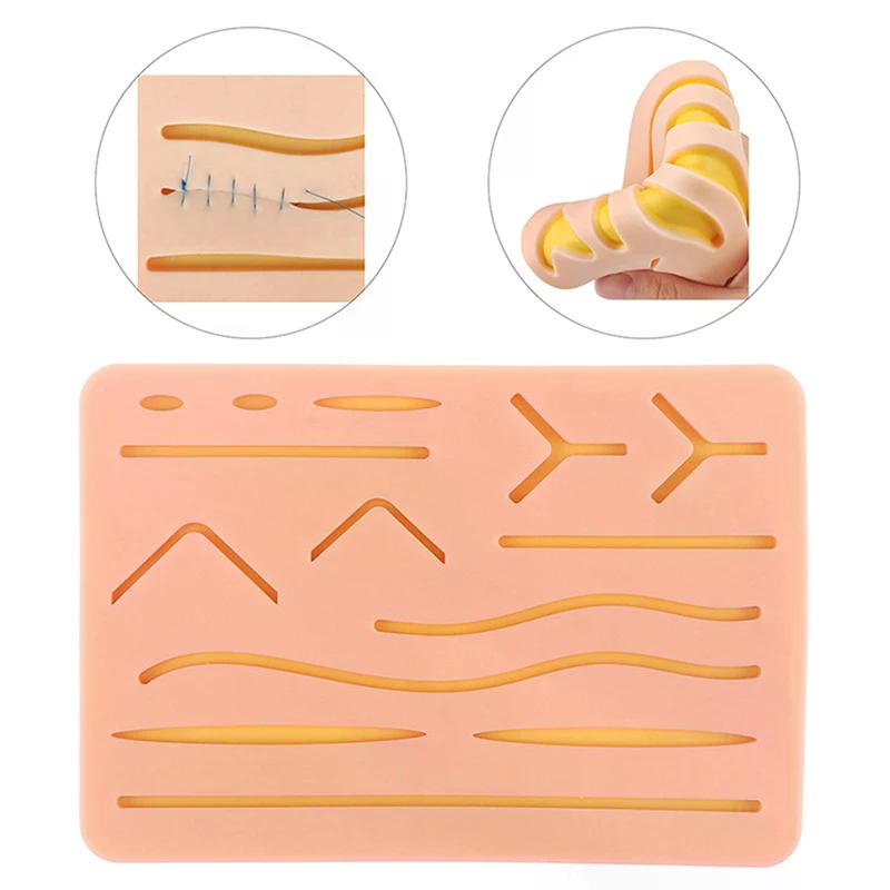 Reusable Surgical Medical Practice Traumatic Simulation Wounds Training Teaching Model - Suture Kit Pad