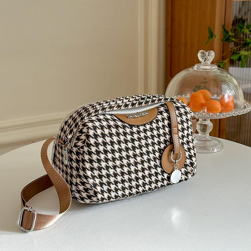 Женская сумка, сумка с узором «гусиные лапки», женский рюкзак, сумка через плечо, парусиновая сумка большой вместимости