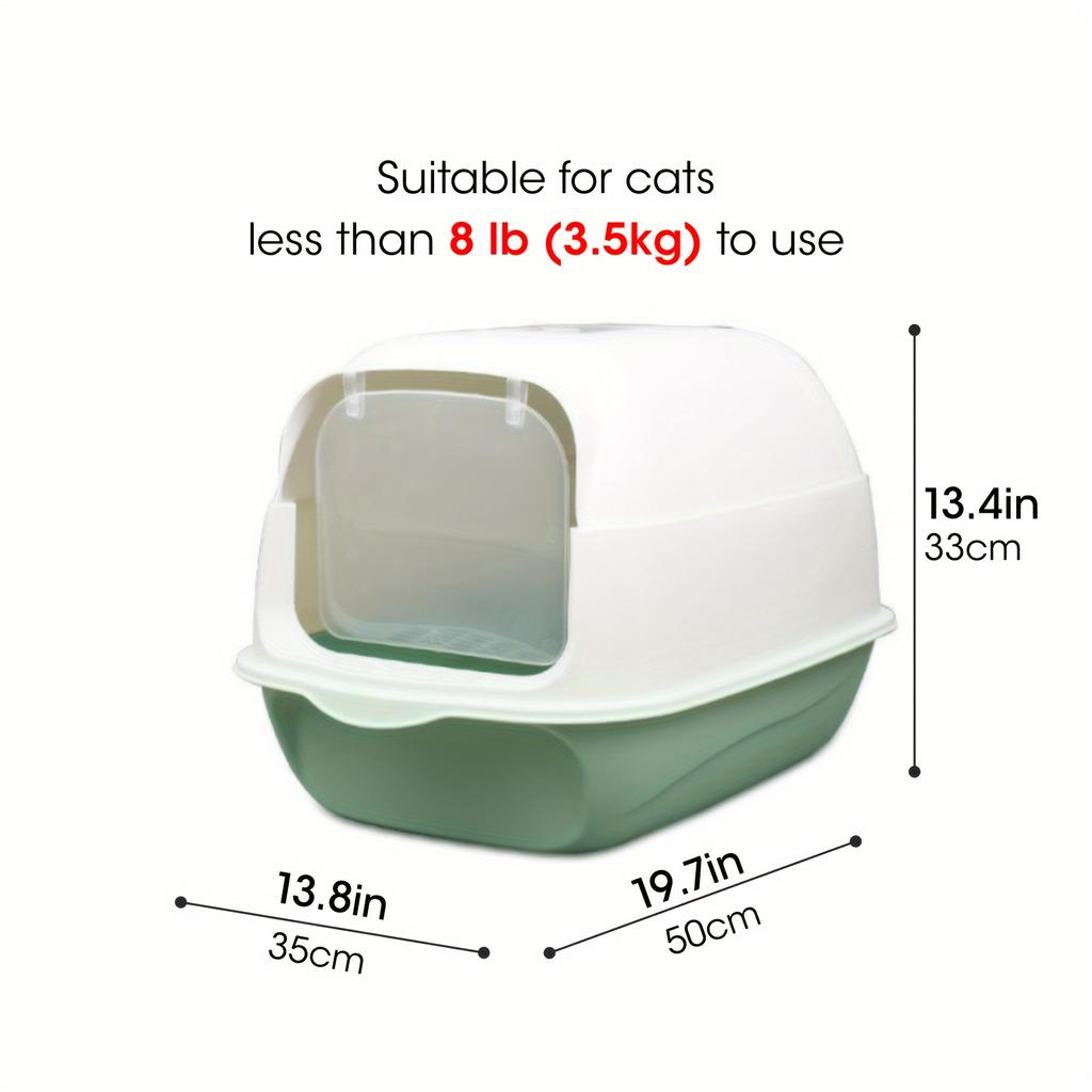 Закрытый туалет для кошек, туалет для домашних животных с крышкой, легкая чистка и защита от брызг, подходит для кошек малого и среднего размера