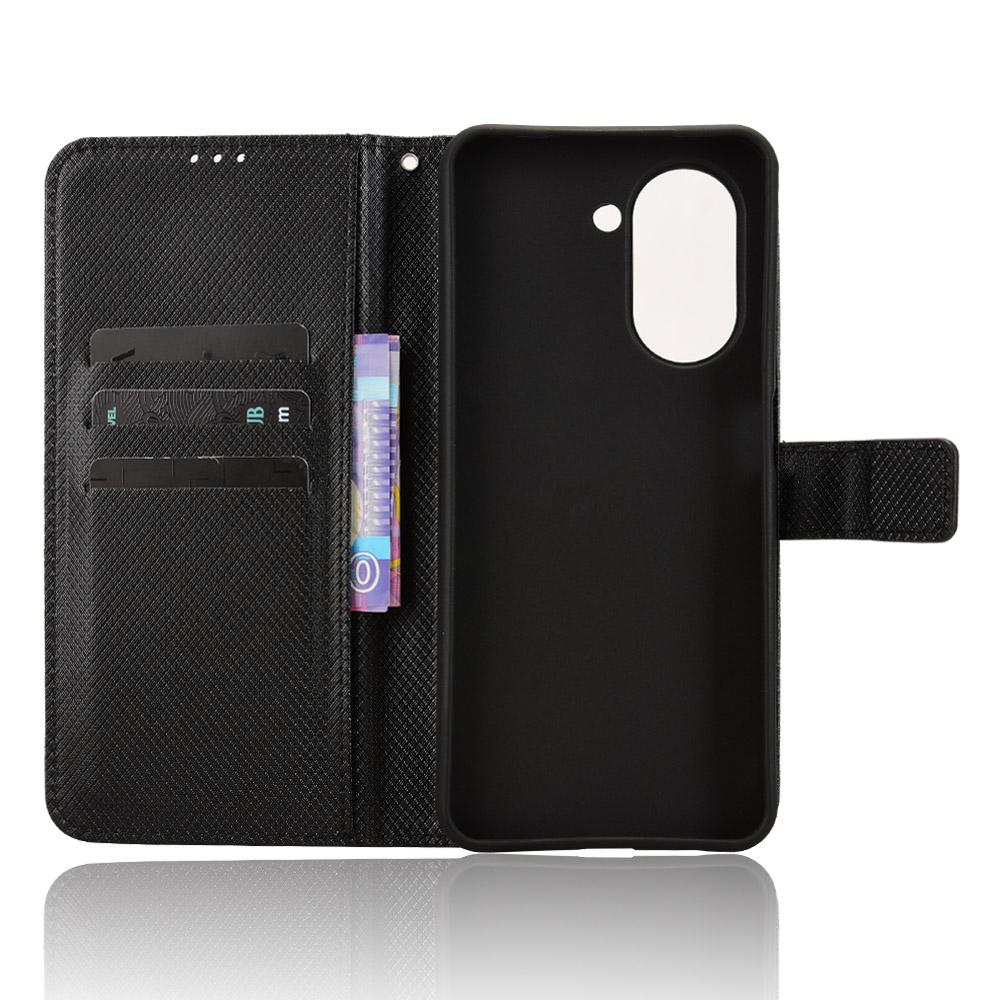 For Xiaomi Redmi A5 NFC (173.45*79.35*8.45mm) Leather Wallet Case with Strap Diamond Texture Phone Cover