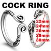 Stainless Steel Snake-Shaped Penis Cock Ring Delayed Ejaculation Erection Ring Semen Locking Rings Glans Massage Sex Toy for Men