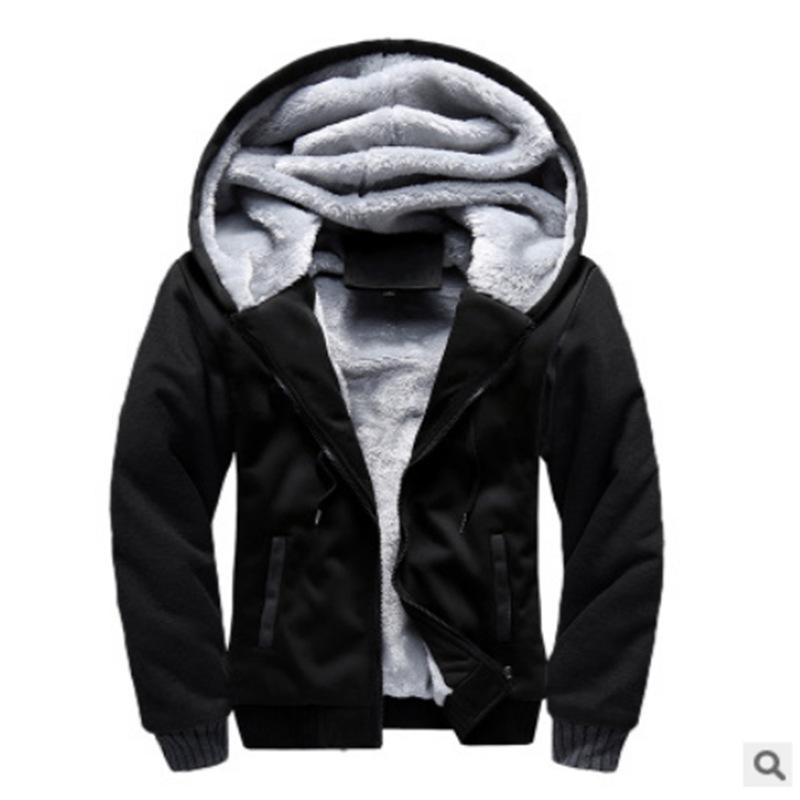 Men's Jacket Thicken Winter Jackets Men Fleece Long Sleeve Coat Man Casual Hoodies Streetwear Coats