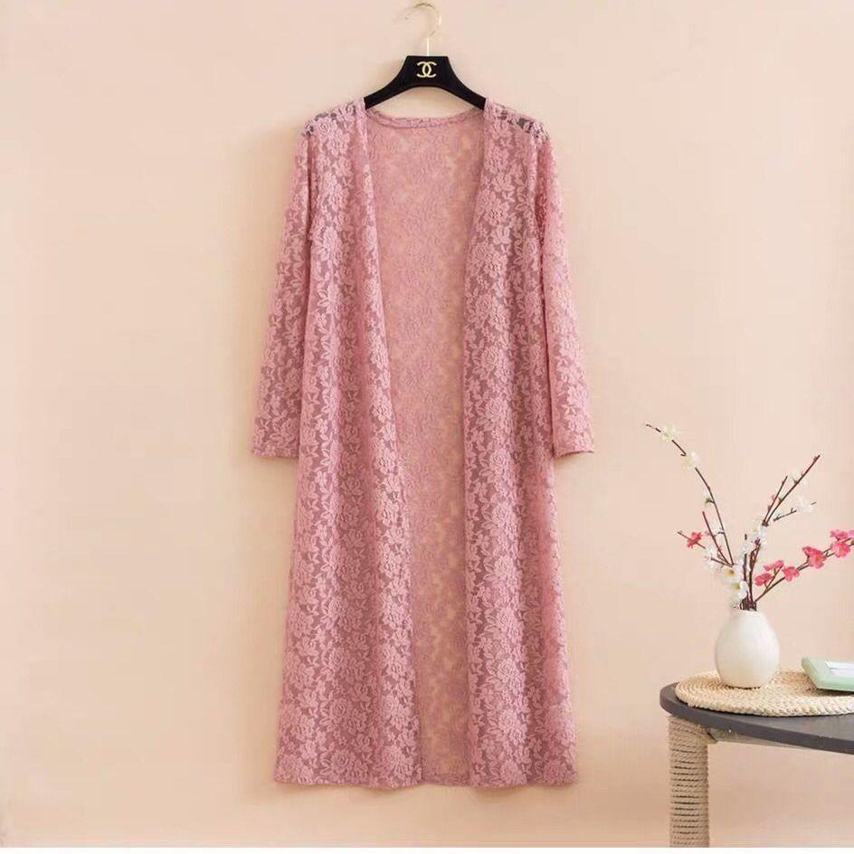 Женский летний длинный кардиган Женские кардиганы с длинным рукавом Женская кружевная куртка-кардиган Одежда для защиты от солнца Женский шаль Верхняя одежда