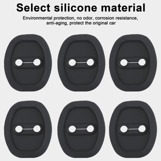 10 шт., автомобильные силиконовые дверные защелки, защитные чехлы, шумопонижающие универсальные, простые в установке, противоударные накладки, защитные накладки на дверные замки автомобиля