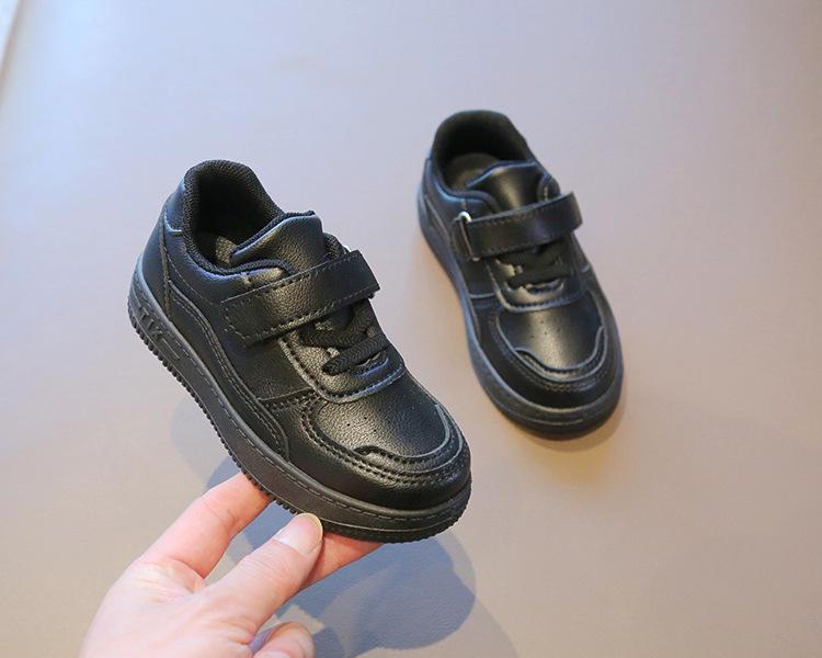 2025 Весна и Осень Детские Белые Кожаные Спортивные Кроссовки - Мягкая Подошва Для Мальчиков И Девочек