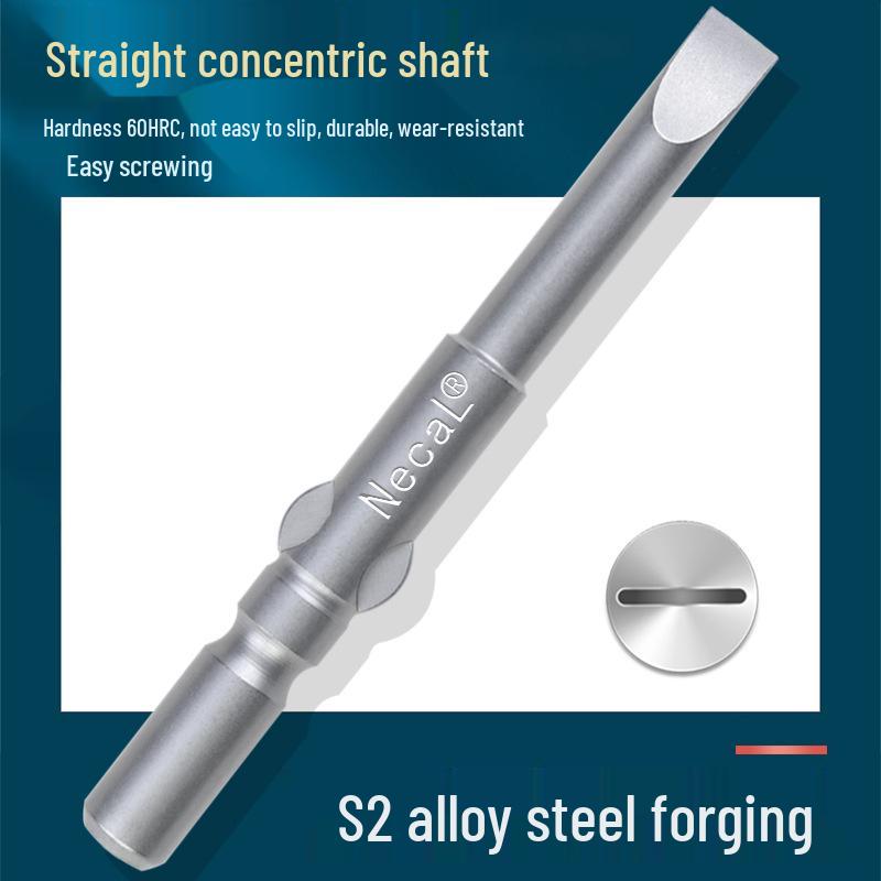 Nigao S2 6MM Round Shank Magnetized Slotted Electric Screwdriver Bit 802