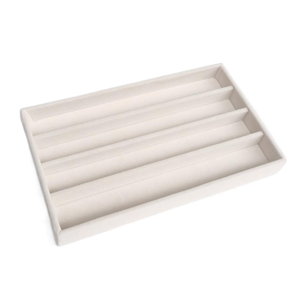 Flannelette Rings Earrings Organizer Bracelets Jewelry Display Holder Velvet Jewelry Tray  Rings