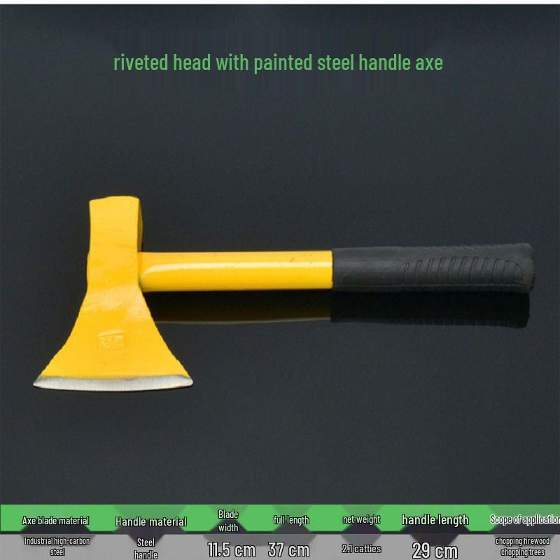 Топор для кемпинга из углеродистой стали: Универсальный инструмент для садоводства, выживания, пожаротушения и колки дров