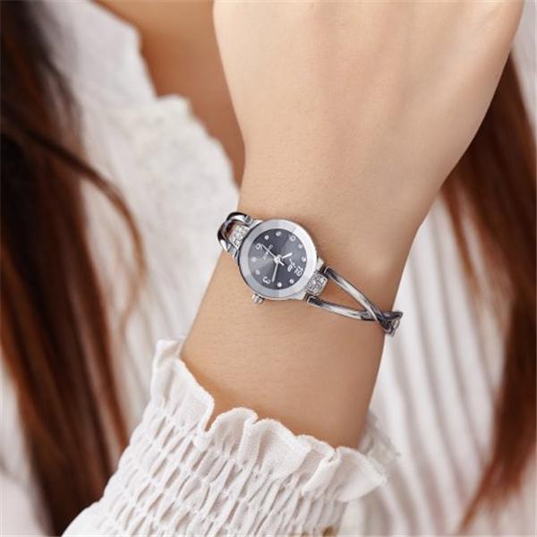 Роскошные часы со стразами для женщин и девочек, элегантные кварцевые наручные часы из нержавеющей стали, браслет
