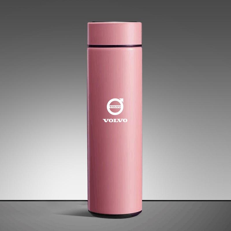 500ML Temperature Display Thermos Cup Stainless Steel Vacuum Insulated Cup For Volvo S40 S80L S60 S90 XC40 XC60 XC90 V40 V60 V90