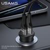 USAMS 2.4A 5V Dual USB Автомобильное зарядное устройство USB 2 порта Адаптер прикуривателя Зарядное устройство Мини-адаптер питания для смартфонов IPhone IPad Huawei Samsung Xiaomi